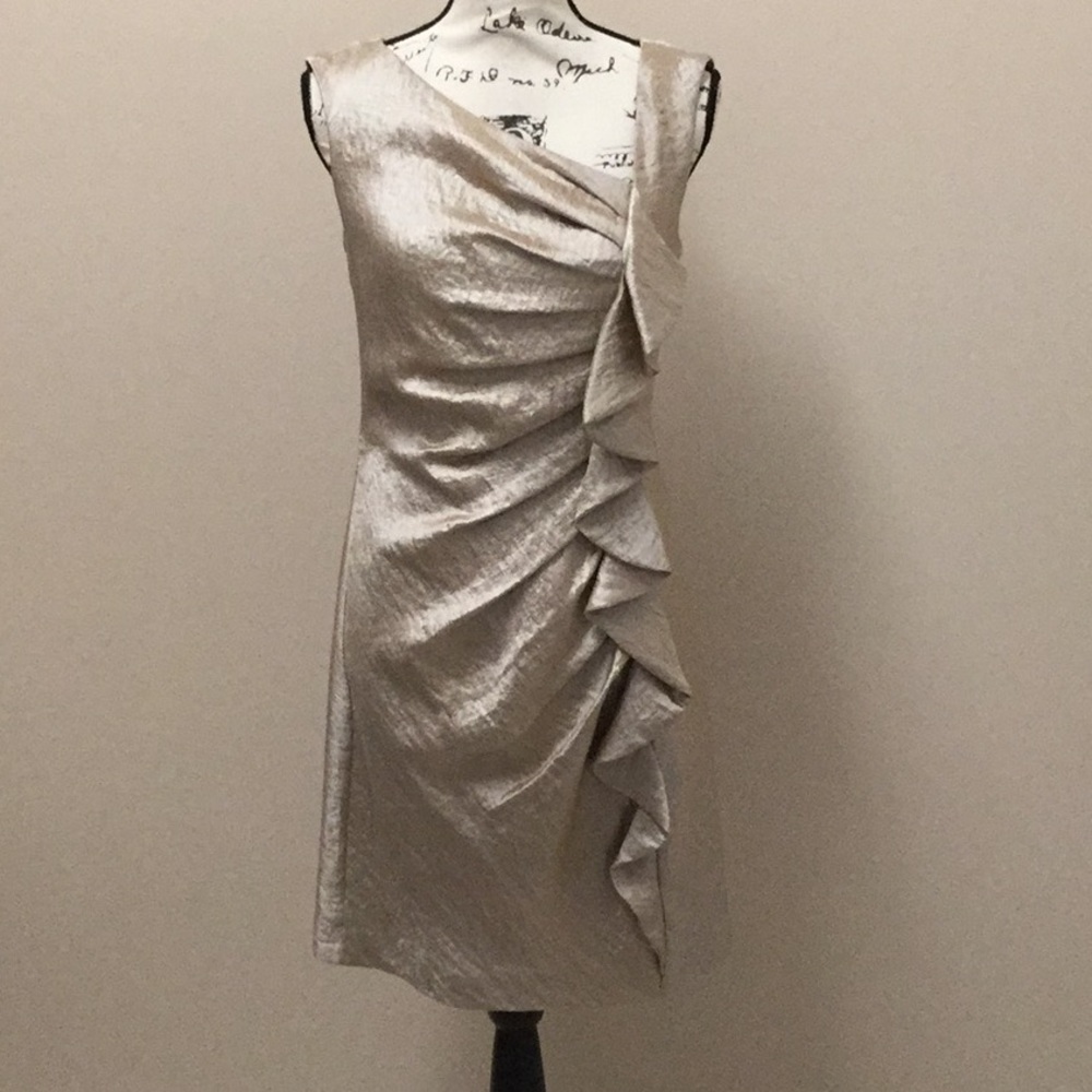 Suzi Chin beige shimmer dress